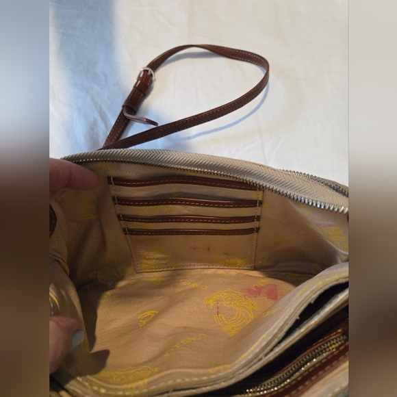 Brown and Cream Crossbody Bag - Picture 3 of 10